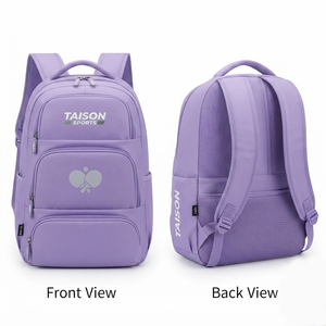 กระเป๋าปิงปอง TAISON SPORTS รุ่นพรีเมียม 300 GSM PU Oxford ความจุ 30-40 ลิตร สีม่วง ดีไซน์ลายแผง พร้อมโลโก้แบบรีดร้อนตามสั่ง - Product Image 1