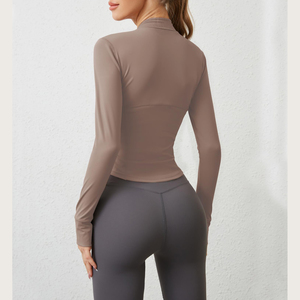 Wholesale Unique Style <b>Yoga</b> <b>Jacket</b> For Women's Breathable Slim Fit Active Running Training Gym Wear <b>Yoga</b> <b>Jacket</b> For Women's - Product Image 2