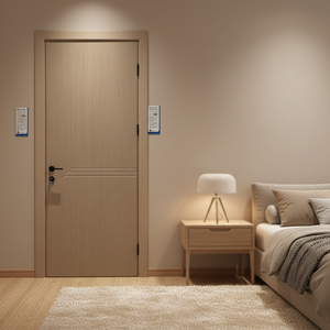 Puerta CAESAR Económica y Moderna con Acabado de Polímero WPC, Puertas Interiores Comerciales, Marcos Insonorizados, Puerta de Madera Compuesta, Garantía de 2 Años - Product Image 5