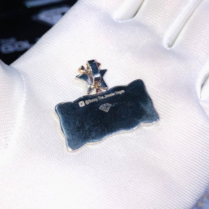 Collar con Colgante de Lujo Personalizado con Nombre, Chapado en Oro de 18K y Plata de Ley, con Moissanita VVS Totalmente Cubierta de Piedras, Estilo Hip Hop, para Hombres y Mujeres - Product Image 4