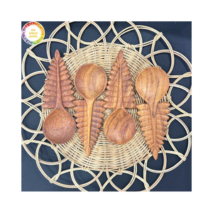 ช้อนไม้รักษ์โลกแบบเป็นมิตรต่อสิ่งแวดล้อม ช้อนไม้ธรรมชาติสำหรับทำอาหารในครัว ขายส่ง ช้อนซุปไม้ทำมือคุณภาพพรีเมียม ใช้ซ้ำได้ - Product Image 1