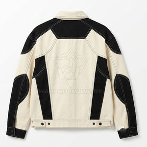 Urban Style Jeans Winter <b>Jacket</b> for <b>Men</b> Front Logo 100% Cotton <b>Lightweight</b> Quick Dry Eco-Friendly Trendy Look Daily Winter Wear - Product Image 2