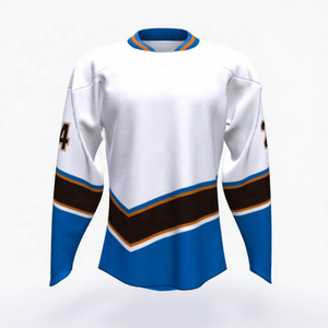 Ensemble d'uniformes de hockey sur glace de haute qualité, logo personnalisé, maillot et pantalon sublimés, prix de gros direct usine OEM - Product Image 4