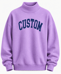 Sudadera Oversize de Cuello Alto para Mujer, Color Gris Sólido, 100% Algodón, Hombros Caídos, Manga Larga, Ropa Casual de Otoño - Product Image 5