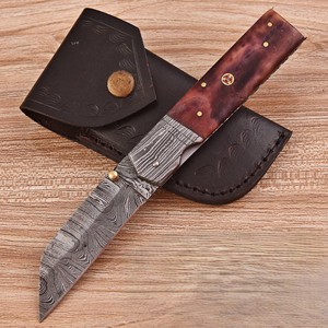 Cuchillo Plegable de Acero Damasco de Grado Industrial UA Supplies, Hecho a Mano, con Bloqueo de Seguridad, para Bolsillo, EDC, Caza, Aire Libre, Mango Personalizado de Fábrica - Product Image 1