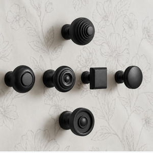 Modern Black cast iron Cabinet Knobs Round Shape Durable Furniture Handle for <b>Storage</b> Closet Drawer Hardware - Product Image 1