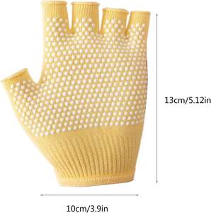 1 par de guantes de silicona antideslizantes para entrenamiento con cinco dedos, guantes de entrenamiento para levantamiento de pesas, guantes de gimnasio para hombres y mujeres - Product Image 2
