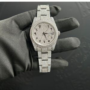 Reloj de Diamantes Cultivados en Laboratorio Personalizado de Alta Calidad Estilo Hip Hop para Hombre, Reloj de Diamantes VVS para Regalo - Product Image 4