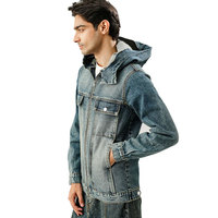 Veste en jean 100% coton brut, tissu épais, finition premium, vente en gros, denim lourd 13,5 oz, veste en jean ultra-luxe, streetwear