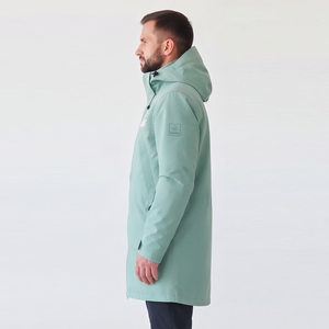 Veste longue imperméable à capuche pour homme, logo personnalisé, vêtements d'extérieur, veste longue à capuche pour homme, nylon, polyester, vestes de randonnée - Product Image 3