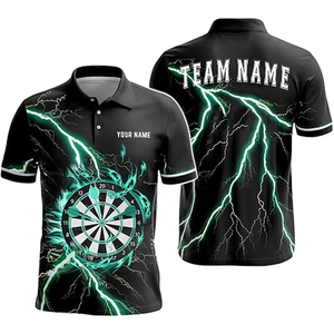 เสื้อทีมดาร์ทส์แบบกำหนดเอง พิมพ์ลายแบบระเหิด 3 มิติ ระบายอากาศได้ดี แห้งเร็ว ผลิตจากโพลีเอสเตอร์ สำหรับเสื้อเจอร์ซีย์ พิมพ์โลโก้ตามสั่ง - Product Image 1