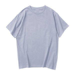 T-shirt blanc à manches courtes pour homme, col rond, coupe classique, en coton tricoté, couleur unie, tissu jersey décontracté - Product Image 4