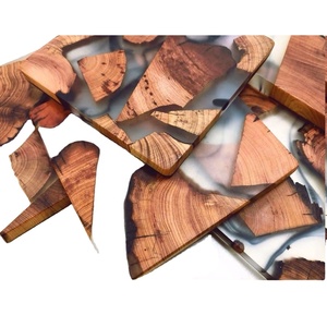 Posavasos de lujo Posavasos de madera de resina con forma personalizada Posavasos antideslizantes - Product Image 1