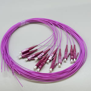 Pigtails de Fibra Óptica Multimodo de Alta Velocidad de 0.9mm con Cubierta LSZH de 1.5m, 12 Unidades, OM2 OM3 OM4, LC para Redes FTTH - Product Image 2