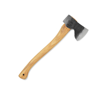Hache de bûcheron à dos plat pour le bricolage, manche en bois, lame en acier forgé, outil de coupe de bois, outil manuel de foragesterie