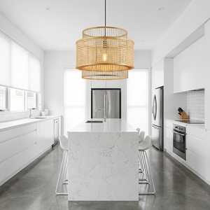 Natural Bamboo Lampshade Handmade Woven Pendant <b>Light</b> Shade for Boho Ceiling Lighting Home Decor Vietnam Manufacturer - Product Image 3
