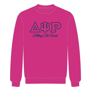 Sweat-shirt à col rond Delta Psi Rho Sorority Rose Coton Rembourrage Poly Filling the Voids Greek Life Apparel Doux Confortable Tenue Décontractée - Product Image 2
