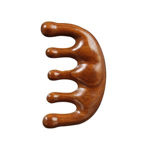 หวีไม้ซี่กว้าง หวีสำหรับผมหนาและยาว ป้องกันไฟฟ้าสถิต นวดหนังศีรษะ - Product Image 5