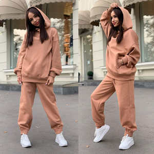 Femmes 2022 nouvelle tenue d'hiver décontractée à manches longues à capuche et pantalon de survêtement 2 pièces sweats et pantalons de survêtement ensemble - Product Image 6