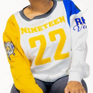 Custom Wholesale Sigma Gamma Rho Sorority Chenille Embroidered 1922 <b>Sweatshirt</b> Greek Paraphernalia - Product Image 1