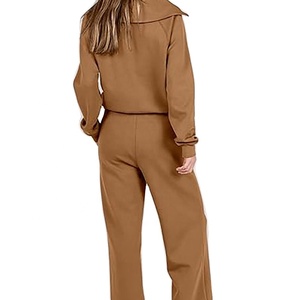 Survêtement en velours violet personnalisé pour homme, avec sweat à capuche et pantalon de jogging, imprimé délavé à l'acide, collection automne 2026, vente en gros - Product Image 5