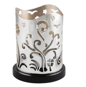 Porte-bougie à thé en argent de qualité supérieure avec base pour mariage et décoration intérieure - Product Image 1