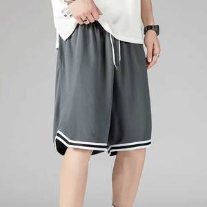 Pantalones Cortos Deportivos de Baloncesto con Cintura Elástica, Logotipo, Ecológicos, 100% Algodón, Secado Rápido, Transpirables, con Cierre de Cordón, para Hombre - Product Image 3