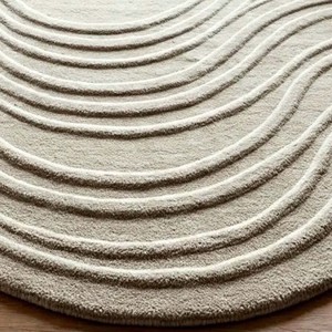 Alfombra Moderna Abstracta con Diseño Ondulado, Tejida a Mano, Suave, para Sala de Estar, Dormitorio, Decoración de Piso, Antideslizante, Duradera y Elegante - Product Image 4