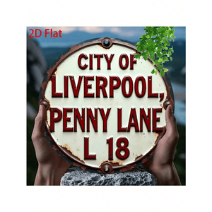 CIFbuy Liverpool Penny Lane - Decoración de Pared Redonda de Metal de Diseño Retro Vintage, Producto de Arte Metálico para Servicio de Recogida Temu TikTok - Product Image 3