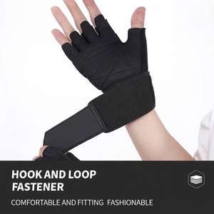 Weight Lifting Gloves Leather <b>Half</b> Finger Touchscreen Compatible Wrist Wrap Gym Fitness Workout Training Anti <b>Slip</b> Breathable - Product Image 2