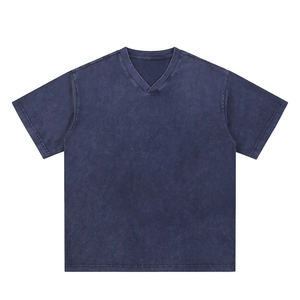 Camiseta de Manga Corta con Cuello Redondo para Hombre, 100% Algodón Jersey, Corte Regular, Color Sólido, Estilo Casual Vintage, Transpirable, de Secado Rápido, Tejido de Punto - Product Image 2