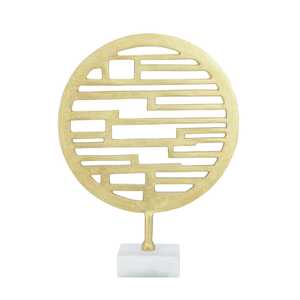 Aluminum high quality product Sculpture Circular Feng Shui Art Tabletop Decor Handmade Metal Craft for Living Room - Product Image 2