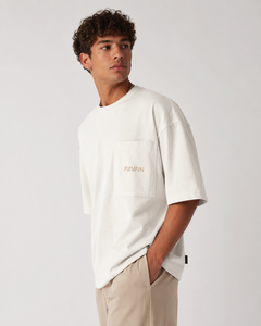 T-shirt en coton marron surdimensionné pour homme F2WIN, manches courtes, col rond, coupe décontractée, prix avantageux, vente en gros, respirant - Product Image 6