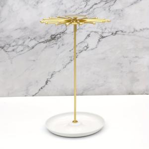 Elegante soporte de joyería de varios niveles con barras giratorias, soporte de alta capacidad, base estable, almacenamiento sin enredos para joyería organizada - Product Image 6