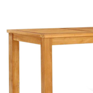Table de salle à manger au design moderne, structure en teck, matériau durable pour la maison et le jardin. - Product Image 5