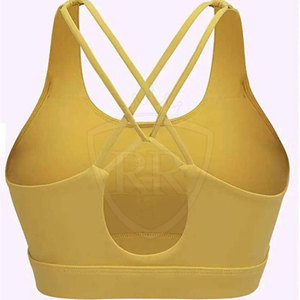 High Quality Breathable Simple Women Sports Bra Front Logo High Support Yoga Sports Bra Wholesale Best Selling 2026 - Product Image 6