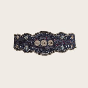 Ceinture décorative brodée avec des motifs artisanaux colorés pour le style des saris, des lehengas et des kurtis - Product Image 1