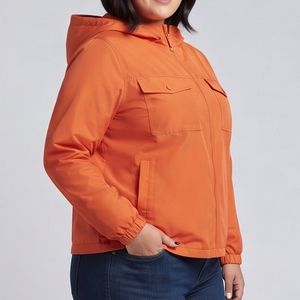 Women Waterproof Cargo Windbreaker Jackets Plus Size Zipper Chest Pocket Nylon Rain Jacket Women Outdoor Wind Breaker Jackets - Product Image 3