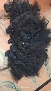 Extensiones de Cabello Humano Rizado Natural, Cabello Humano Remy Indio, Ondulado Profundo, Negro, Doble Trama, Puntas Completas, Teñible en Todos los Colores - Product Image 4