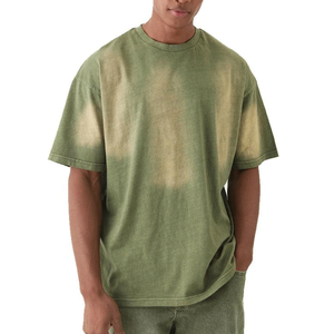 T-shirt Homme Personnalisé en Coton 100% Coupe Classique Délavé à l'Acide avec Logo, Tissu Satiné Lourd Décontracté Respirant et Unique – Vente en Gros - Product Image 1