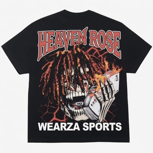 Camiseta Oversize de Algodón 100% con Gráfico Gótico Oscuro de Demonio para Hombre, Estilo Urbano Pesado, Estampado Serigrafiado, Venta al por Mayor OEM B2B - Product Image 6