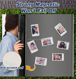 Cadre photo magnétique en acrylique transparent OEM pour réfrigérateur, aimant pour photos Instax Mini - Product Image 4