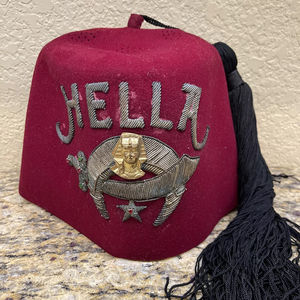 หมวกเฟซสีแดงเบอร์กันดีสำหรับฟรีเมสัน พร้อมพู่ห้อย หมวกฟรีเมสันคุณภาพสูงสั่งทำได้ ขายดีที่สุด - Product Image 3