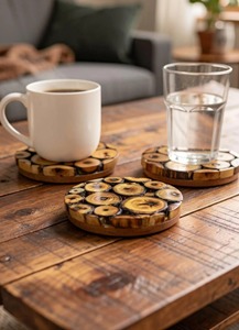 Posavasos de Madera de Diseño Elegante para Cocina y Mesa, de la Mejor Calidad, Decoración para el Hogar, Color Natural, Tamaño Personalizado - Product Image 2