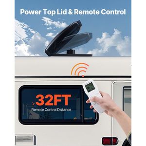 Ventilatore da Tetto per Camper da 14 Pollici, 10 Velocità Reversibili, 12V Potente, Telecomando, Copertura Antipioggia Integrata, Accessorio Esterno 100% per Camper - Product Image 4