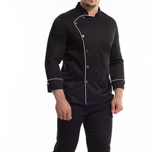 Chaqueta de Chef Profesional de Manga Larga con Doble Botonadura y Cuello Alto, Uniformes de Chef para Hombre - Product Image 6