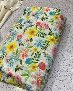 Tissu imprimé numérique de qualité export, motif floral, polyester, coton, rayonne, pour robe, chemisier, vêtements pour femmes - Product Image 6