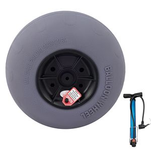 Pneumatici di ricambio da 13 pollici per sabbia, ruote a palloncino da spiaggia con asse in acciaio inossidabile da 32 pollici per carrelli kayak, carrelli canoa, pneumatici in TPU per spiaggia - Product Image 1