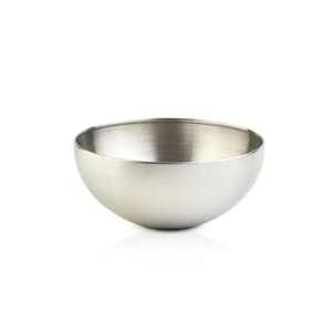 Food Bowls Stainless Steel Serving Bowls Polished Minimalist Design Stackable Food Serving Dishwasher Safe Metal Bowls - Product Image 3