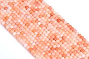 Cuentas de Aventurina Rosa, Piedras Preciosas Naturales Genuinas, Cuentas Sueltas Redondas, Hilo Completo de 15.5 Pulgadas, Venta al Por Mayor - Product Image 3